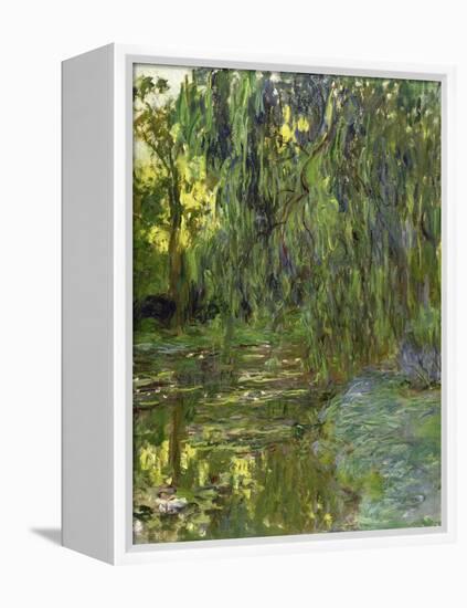 Weeping Willows, the Waterlily Pond at Giverny, C.1918-Claude Monet-Framed Premier Image Canvas