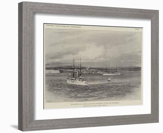 Wei-Hai-Wei, the Chinese Naval Port and Arsenal in the Gulf of Pe-Chi-Li-Charles William Wyllie-Framed Giclee Print