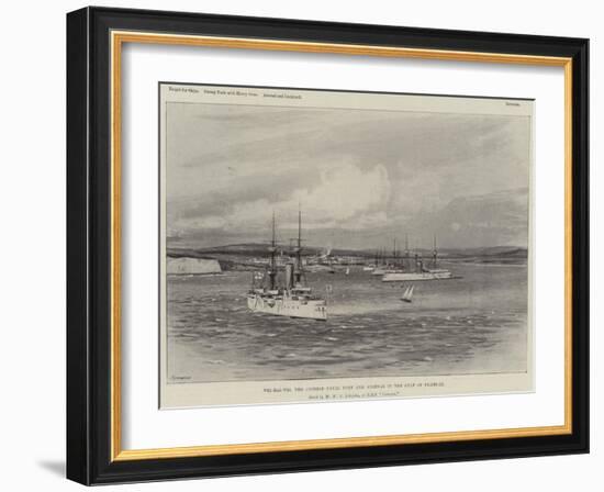 Wei-Hai-Wei, the Chinese Naval Port and Arsenal in the Gulf of Pe-Chi-Li-Charles William Wyllie-Framed Giclee Print