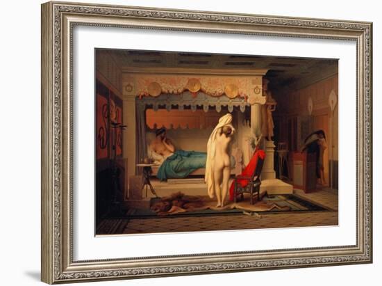 Weiblicher Akt vor König Kandaules. 1859-Jean-Léon Gérome-Framed Giclee Print