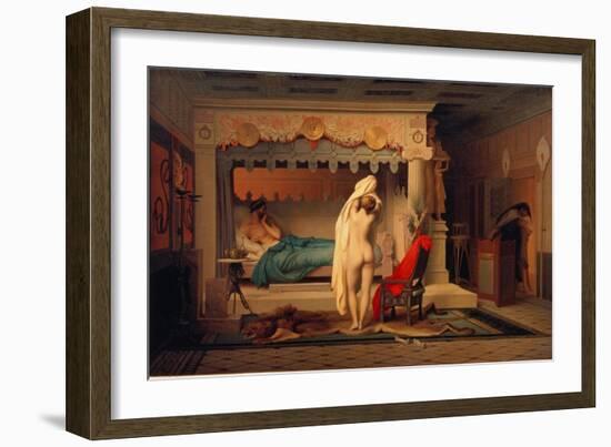 Weiblicher Akt vor König Kandaules. 1859-Jean-Léon Gérome-Framed Giclee Print