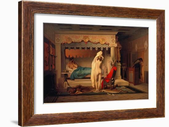 Weiblicher Akt vor König Kandaules. 1859-Jean-Léon Gérome-Framed Giclee Print