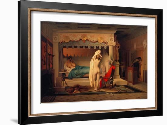 Weiblicher Akt vor König Kandaules. 1859-Jean-Léon Gérome-Framed Giclee Print