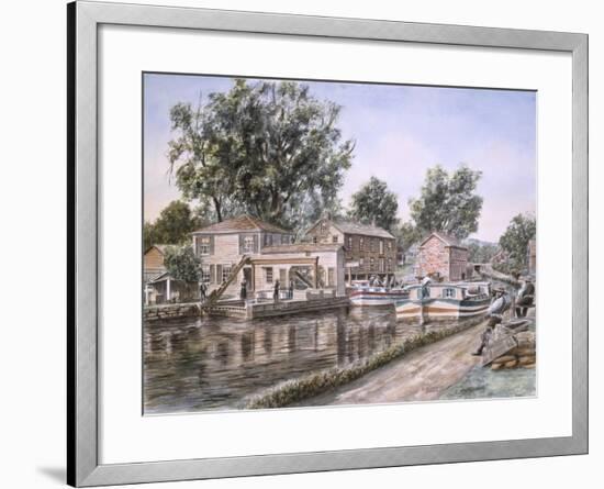 Weigh Locks On Penn Canal-Stanton Manolakas-Framed Giclee Print