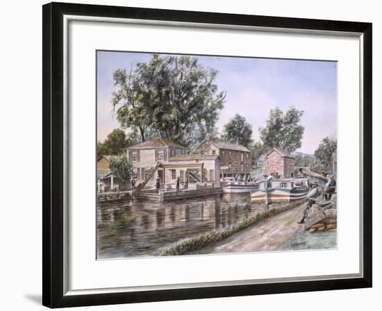 Weigh Locks On Penn Canal-Stanton Manolakas-Framed Giclee Print