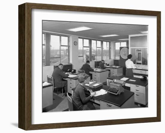 Weighbridge Office Scene, Spillers Foods, Gainsborough, Lincolnshire, 1961-Michael Walters-Framed Photographic Print