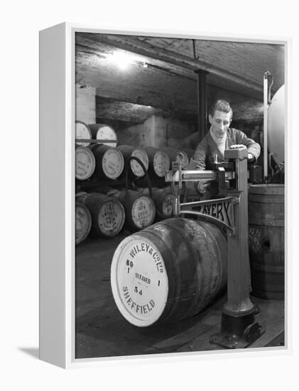 Weighing Barrels of Blended Whisky at Wiley and Co, Sheffield, South Yorkshire, 1960-Michael Walters-Framed Premier Image Canvas