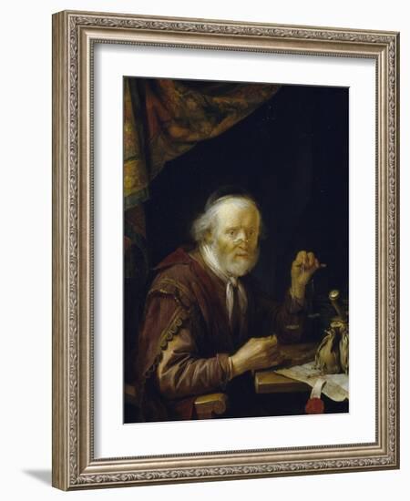 Weighing Gold, 1664-Gerrit Dou-Framed Giclee Print