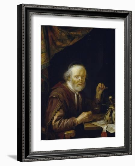 Weighing Gold, 1664-Gerrit Dou-Framed Giclee Print