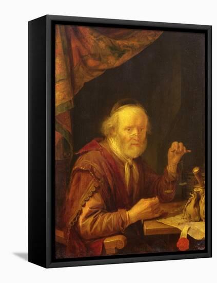 Weighing Gold-Gerrit Dou-Framed Premier Image Canvas