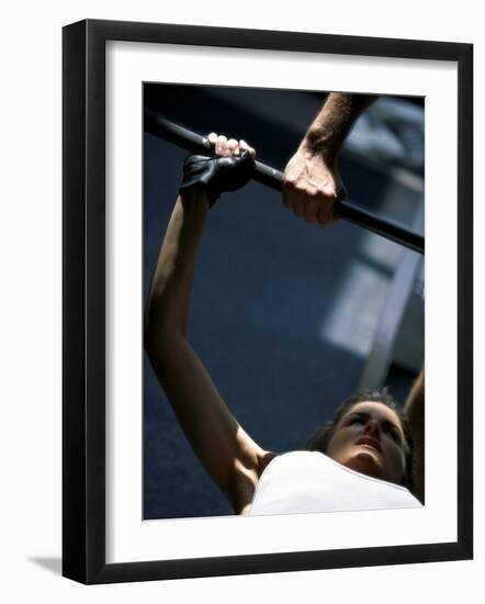 Weight Training with Spotter-null-Framed Photographic Print