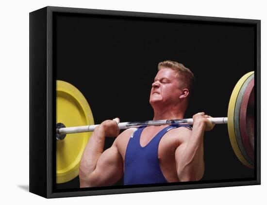 Weightlifter in Action-null-Framed Premier Image Canvas