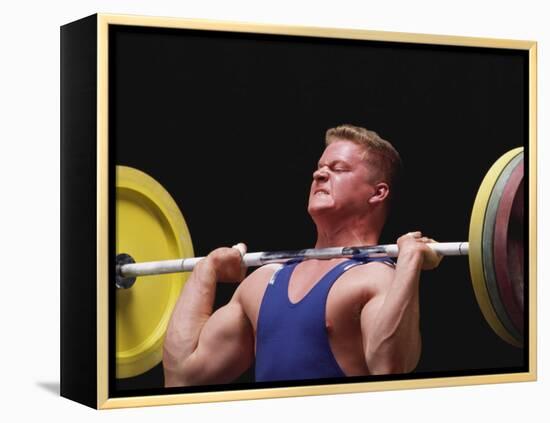 Weightlifter in Action-null-Framed Premier Image Canvas