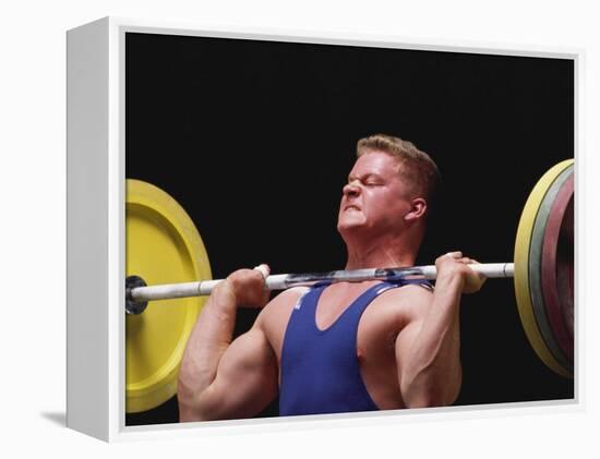 Weightlifter in Action-null-Framed Premier Image Canvas