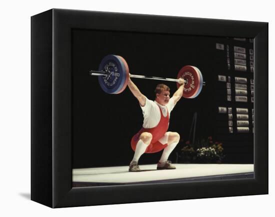 Weightlifter in Action-null-Framed Premier Image Canvas