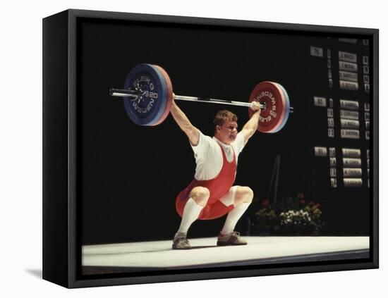 Weightlifter in Action-null-Framed Premier Image Canvas