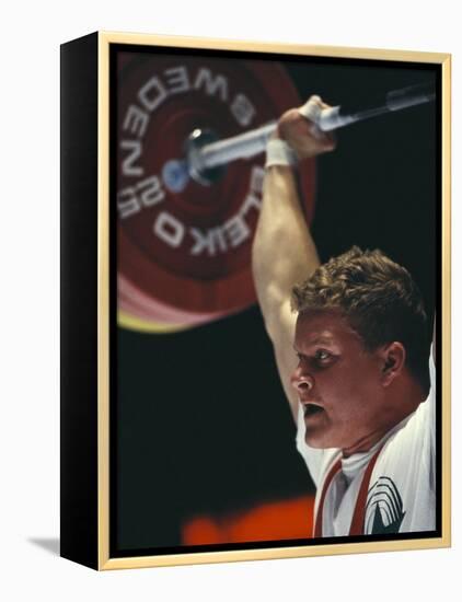 Weightlifter in Action-null-Framed Premier Image Canvas