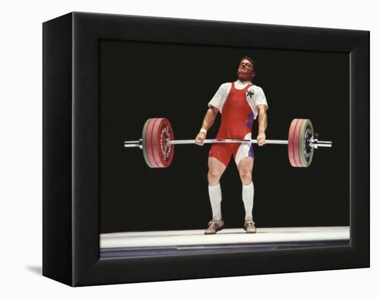 Weightlifter in Action-null-Framed Premier Image Canvas