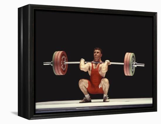 Weightlifter in Action-null-Framed Premier Image Canvas