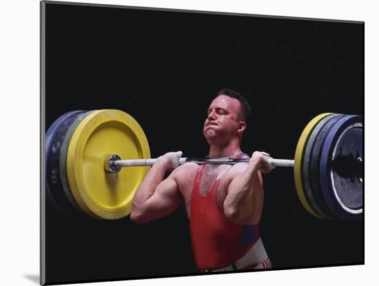 Weightlifter in Action-null-Mounted Photographic Print