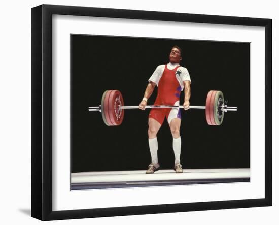 Weightlifter in Action-null-Framed Photographic Print