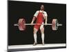 Weightlifter in Action-null-Mounted Photographic Print