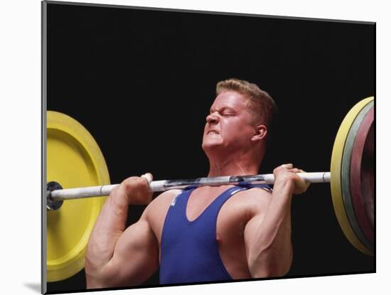 Weightlifter in Action-null-Mounted Photographic Print