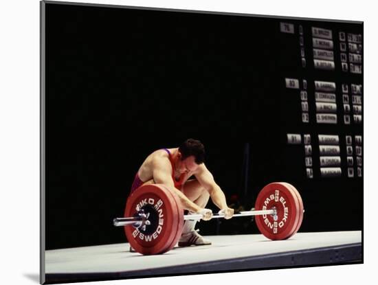 Weightlifter in Action-null-Mounted Photographic Print