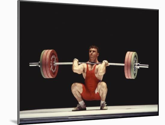 Weightlifter in Action-null-Mounted Photographic Print