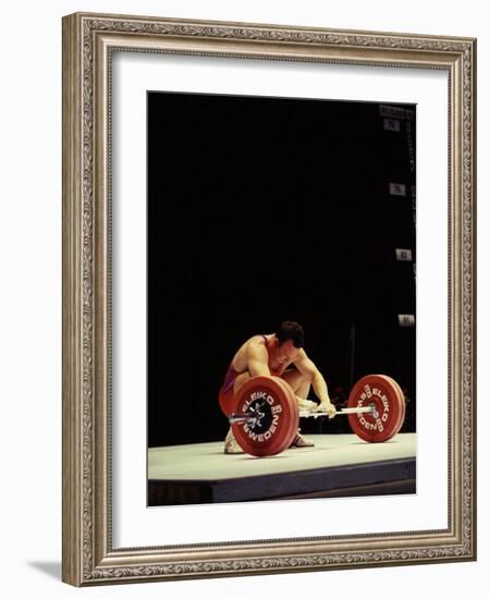 Weightlifter in Action-null-Framed Photographic Print