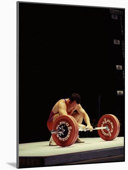 Weightlifter in Action-null-Mounted Photographic Print