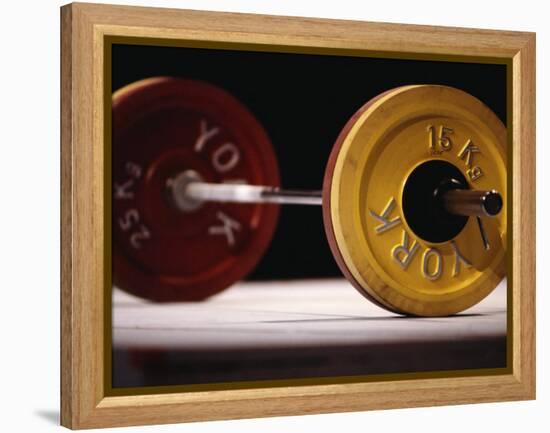 Weightlifting Equipment-Paul Sutton-Framed Premier Image Canvas