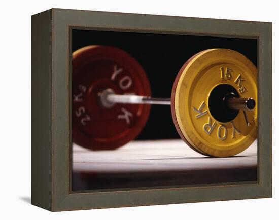 Weightlifting Equipment-Paul Sutton-Framed Premier Image Canvas