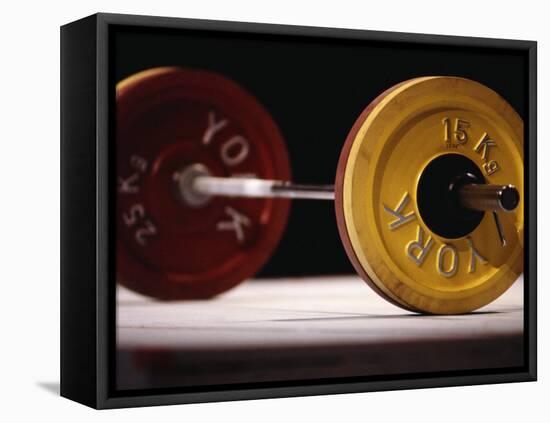 Weightlifting Equipment-Paul Sutton-Framed Premier Image Canvas