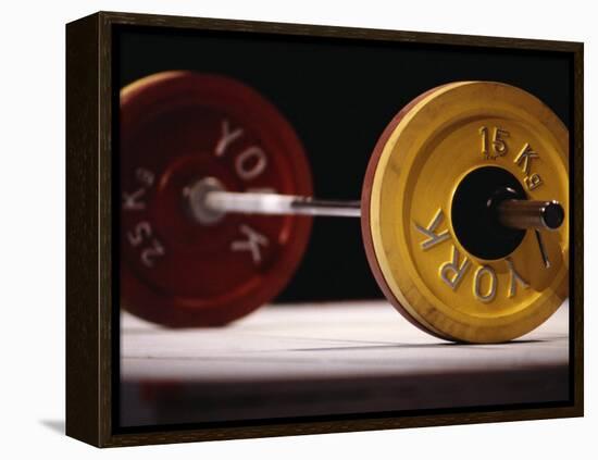 Weightlifting Equipment-Paul Sutton-Framed Premier Image Canvas