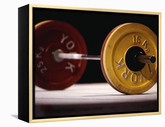 Weightlifting Equipment-Paul Sutton-Framed Premier Image Canvas