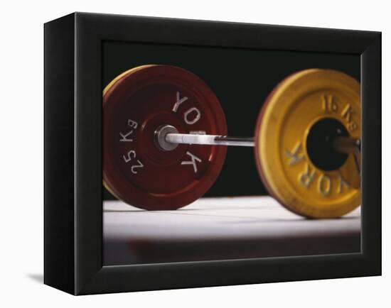 Weightlifting Equipment-Paul Sutton-Framed Premier Image Canvas