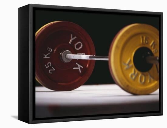 Weightlifting Equipment-Paul Sutton-Framed Premier Image Canvas