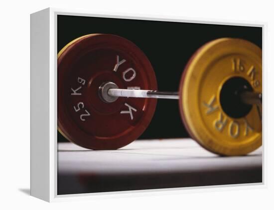 Weightlifting Equipment-Paul Sutton-Framed Premier Image Canvas