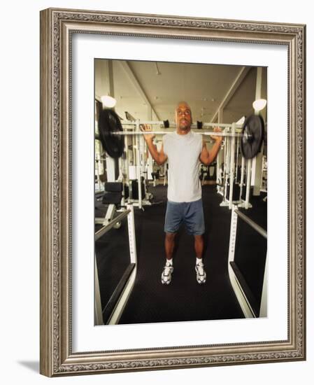 Weightlifting in the Gym-Paul Sutton-Framed Photographic Print