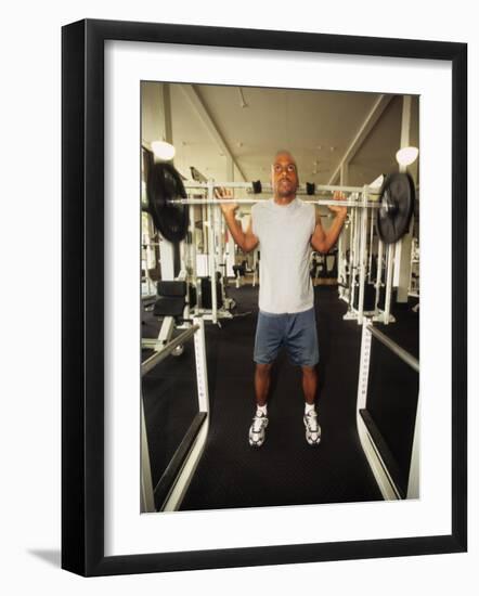 Weightlifting in the Gym-Paul Sutton-Framed Photographic Print