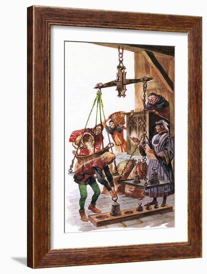 Weights and Measures (Colour Litho)-Peter Jackson-Framed Giclee Print