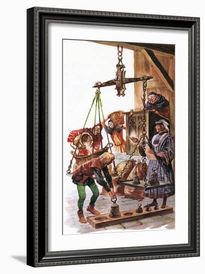 Weights and Measures (Colour Litho)-Peter Jackson-Framed Giclee Print