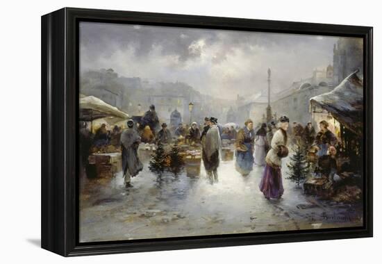 Weihnachtsmarkt Am Hof in Wien-Emil Barbarini-Framed Premier Image Canvas