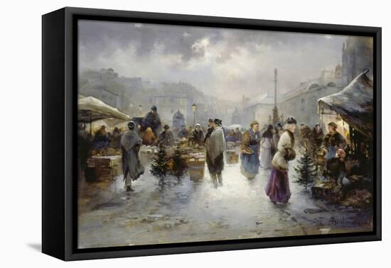 Weihnachtsmarkt Am Hof in Wien-Emil Barbarini-Framed Premier Image Canvas