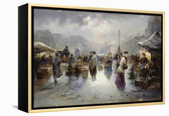 Weihnachtsmarkt Am Hof in Wien-Emil Barbarini-Framed Premier Image Canvas