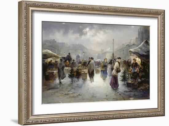 Weihnachtsmarkt Am Hof in Wien-Emil Barbarini-Framed Giclee Print