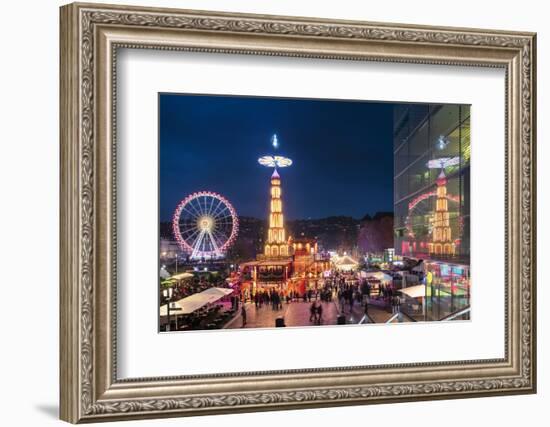 Weihnachtsmarkt am Schlossplatz, Stuttgart, Baden- Wurttemberg, Germany, Europe-Markus Lange-Framed Photographic Print