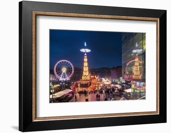 Weihnachtsmarkt am Schlossplatz, Stuttgart, Baden- Wurttemberg, Germany, Europe-Markus Lange-Framed Photographic Print