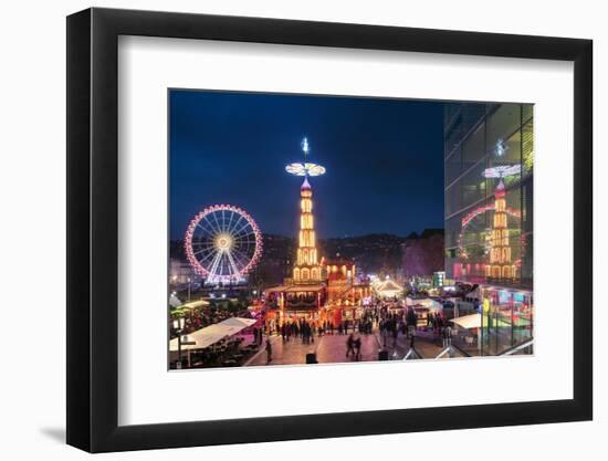 Weihnachtsmarkt am Schlossplatz, Stuttgart, Baden- Wurttemberg, Germany, Europe-Markus Lange-Framed Photographic Print